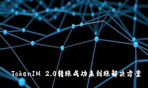  TokenIM 2.0转账成功未到账解决方案