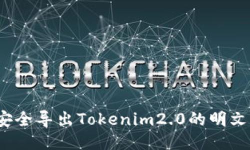 如何安全导出Tokenim2.0的明文私钥?